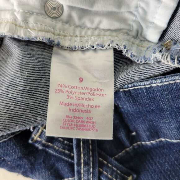 No Boundaries Denim Shorts Juniors 9 Blue‎ Jean Low Rise Womens Distressed - Picture 8 of 14